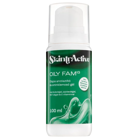 Oily Fam olajos arctisztító és sminklemosó gél MCT olajjal és E-vitaminnal, 100 ml
